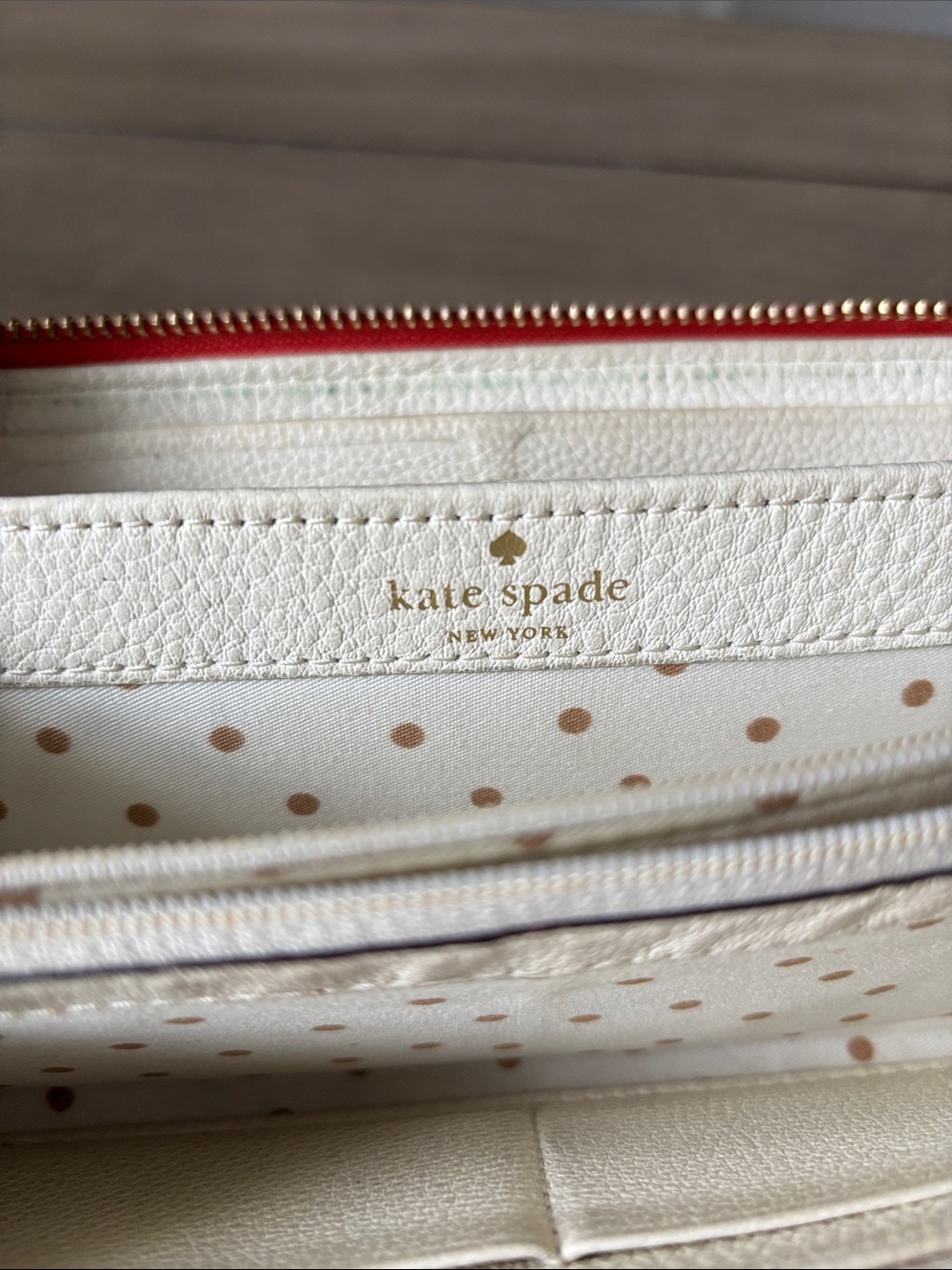 kate spade Saffiano Zip-Around Wallet in Orange-Red - Picture 6 of 17